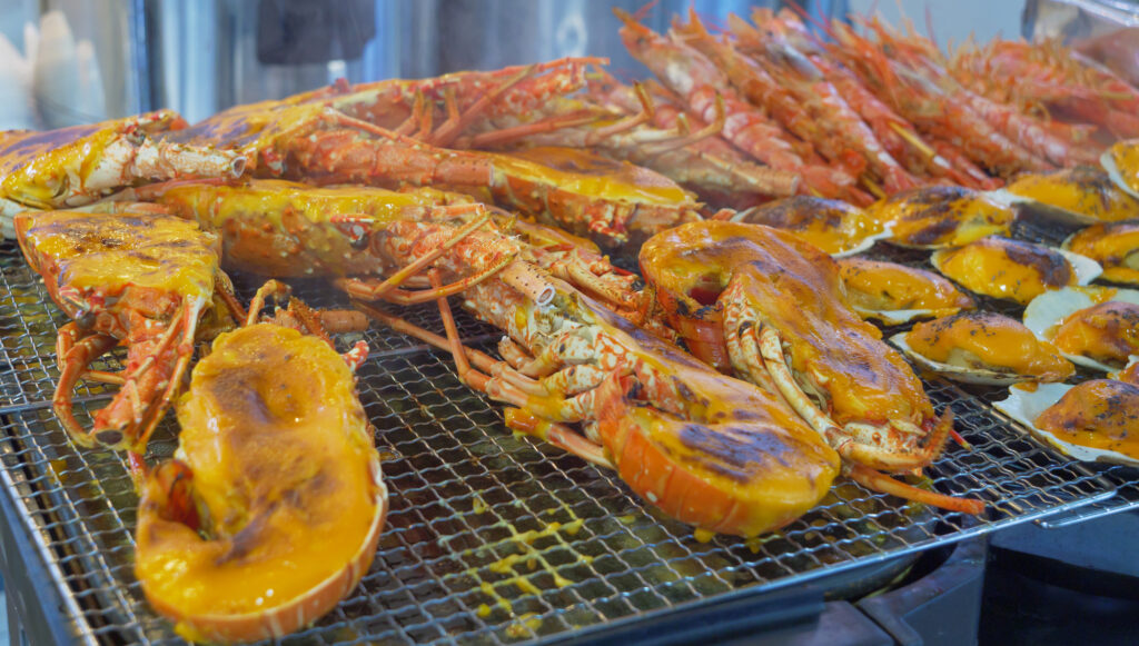 沖縄の冬の海鮮bbq
