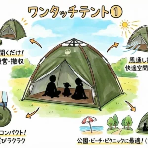 《ワンタッチテント①(1～2人用)レンタル》空港から車で10分