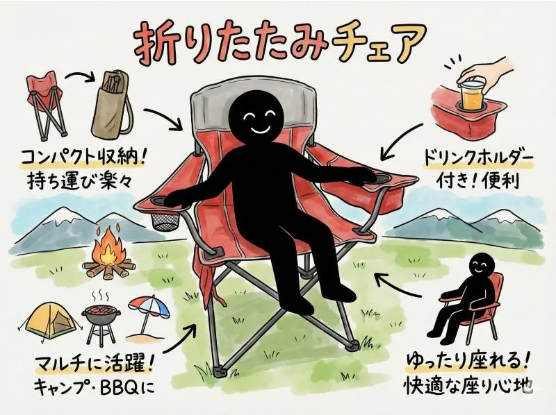 《折りたたみチェアレンタル》空港から車で10分