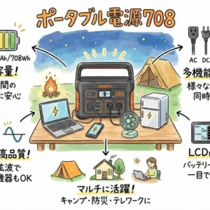 《ポータブル電源708レンタル》空港から車で10分