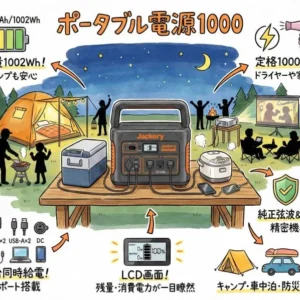 《ポータブル電源1000レンタル》空港から車で10分
